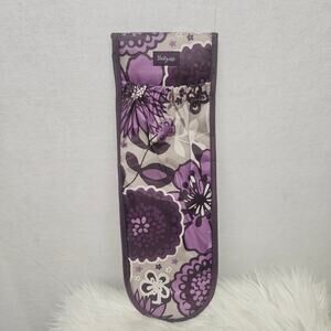 Thirty-One Curling Flat Iron Case Purple Flowers dec22